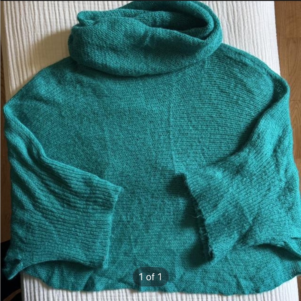Wooden Ships Teal Turtleneck Sweater